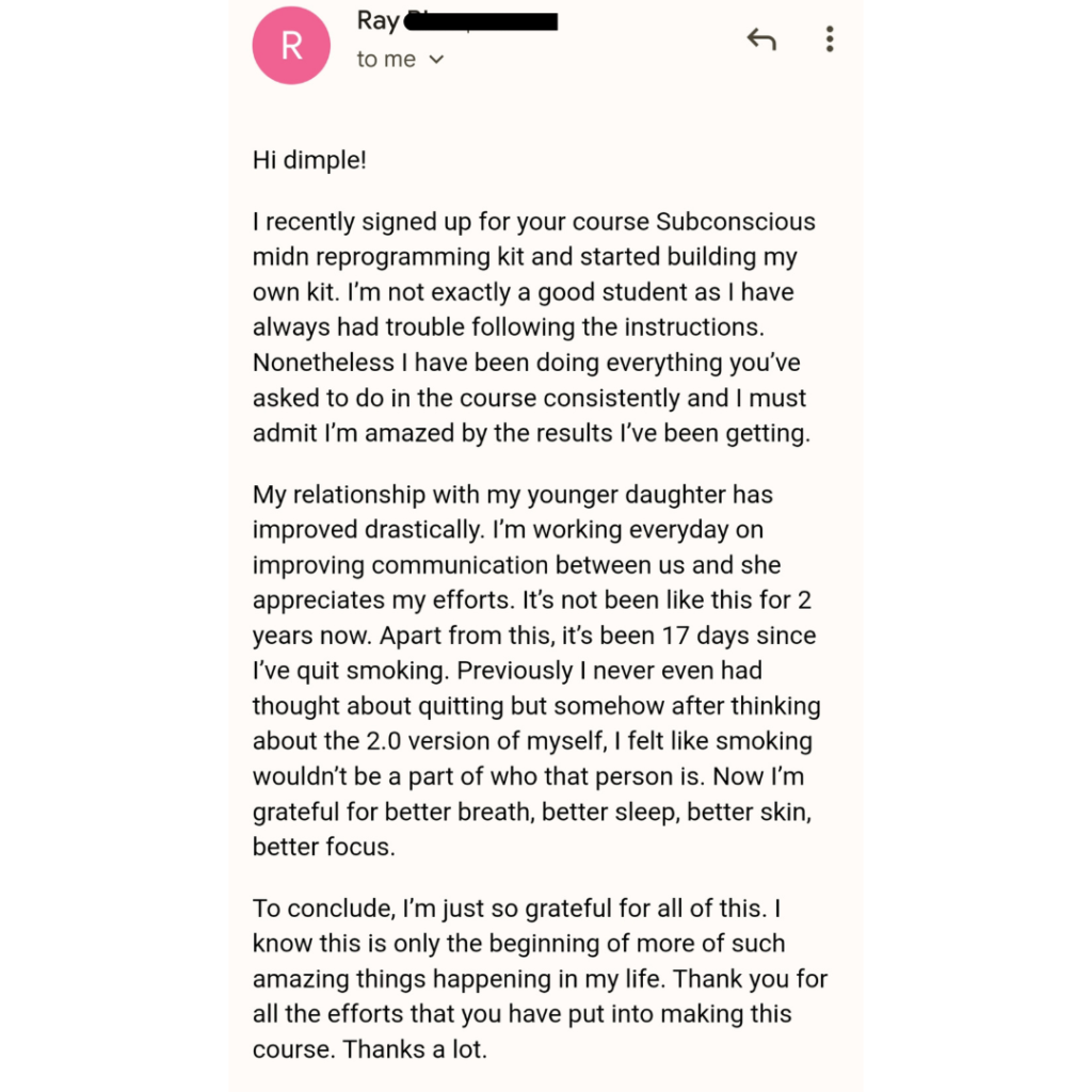Testimonial 1 | thedimpleverma.com
